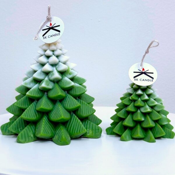 Christmas Decorative Trees Snowy Green Set of 2