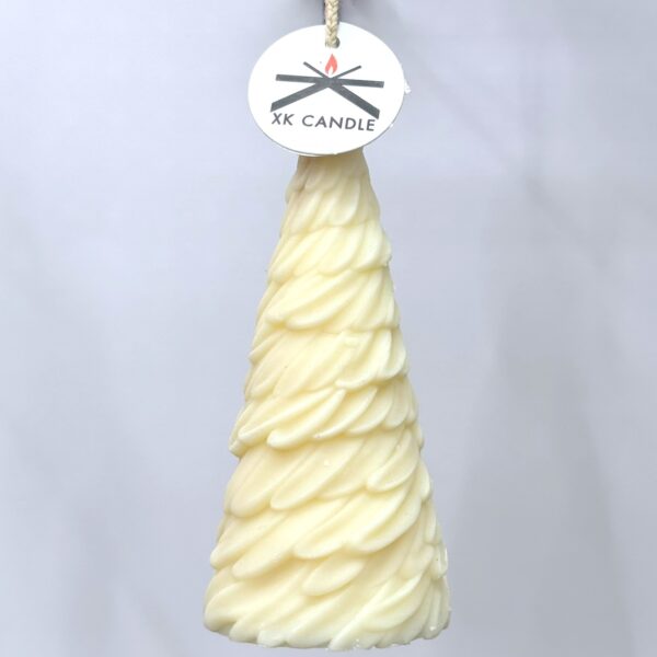 Christmas Ornament Curved Tree White 40gr