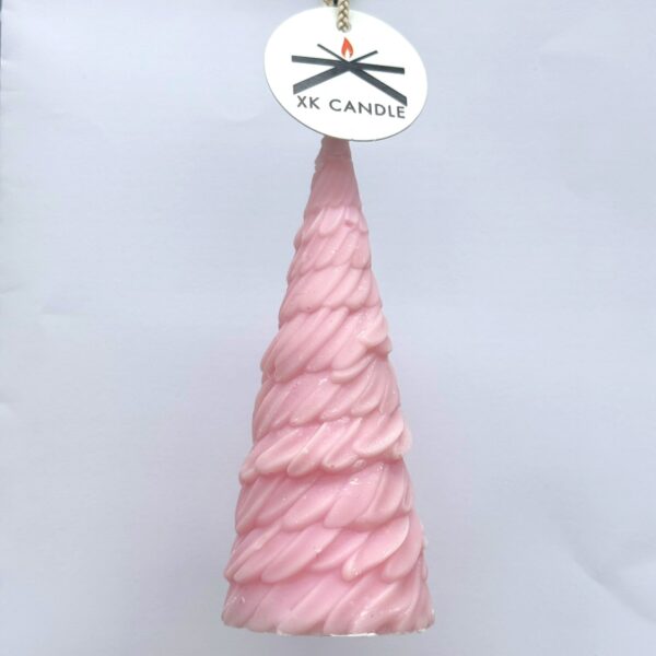 Christmas Ornament Curved Tree Soft Pink 40gr
