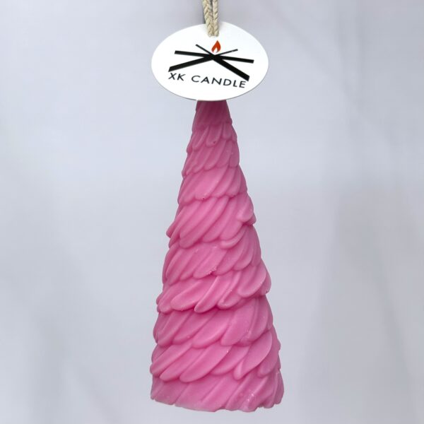 Christmas Ornament Curved Tree Pink 40gr