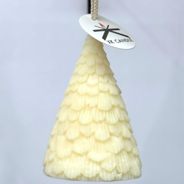 Christmas Ornament Conical Tree White 60gr