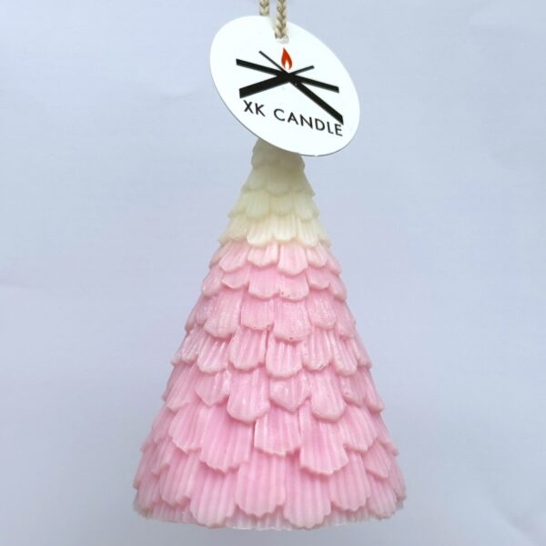 Christmas Ornament Conical Tree Soft Pink 60gr