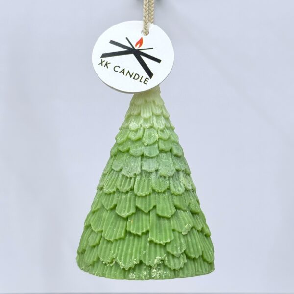 Christmas Ornament Conical Tree Snowy Green 60gr