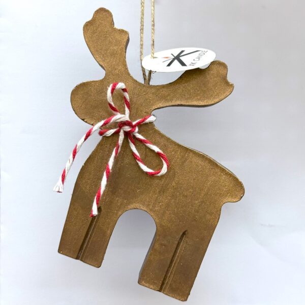 Christmas Ornament Deer Brown Metallic 85gr