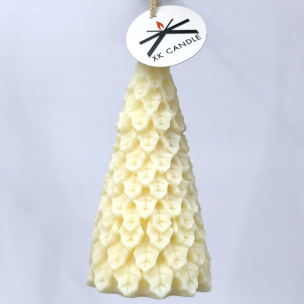 Christmas Ornament Leafy Tree White 60gr