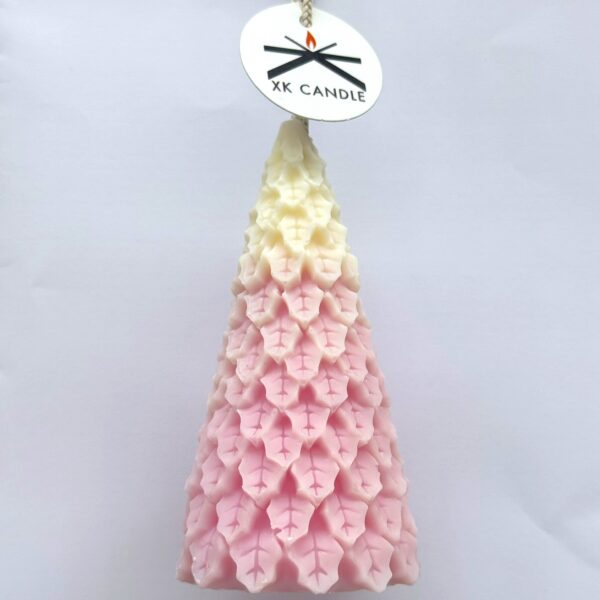 Christmas Ornament Leafy Tree Soft Pink 60gr