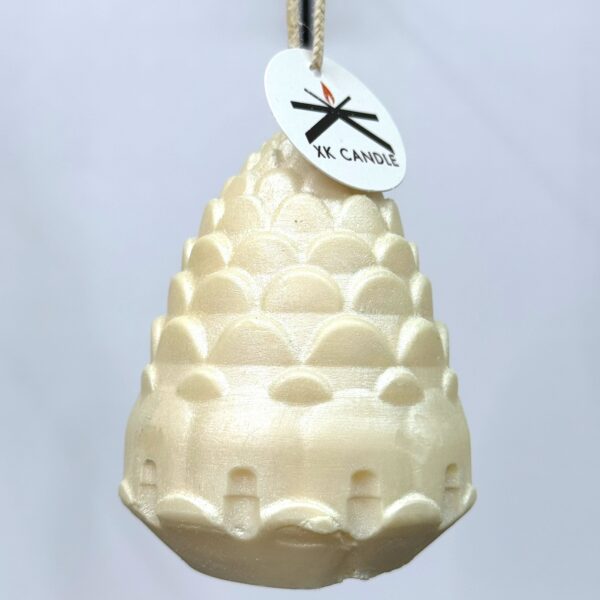 Christmas Ornament Pine Closed White Metallic 110gr