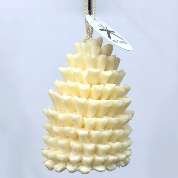 Christmas Ornament Pine Opened White 70gr