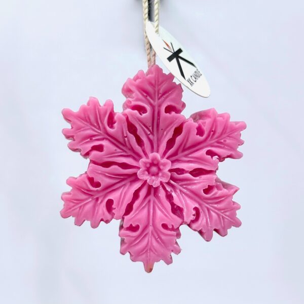 Christmas Ornament Snowflake Pink 40gr